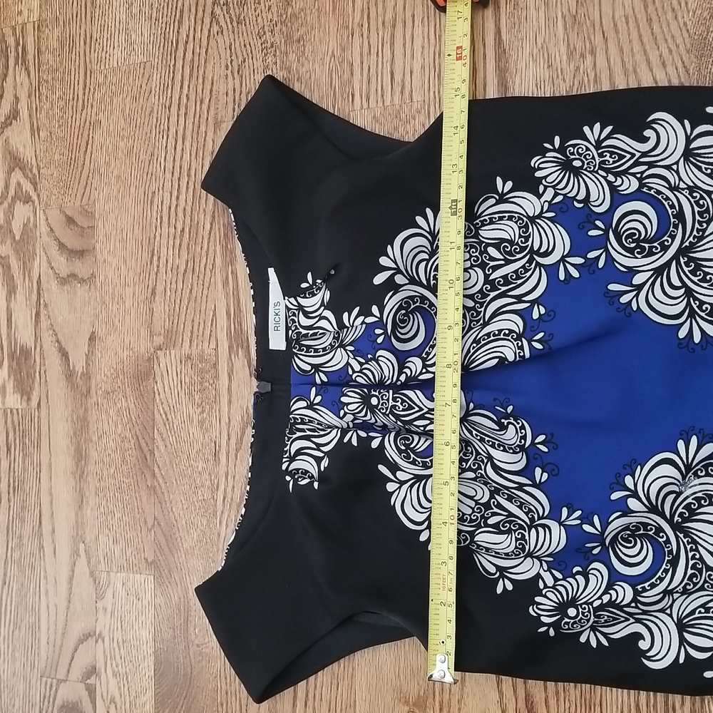 (4) Ricki's Victorian Print Fitted and Elegant Midi Dress Formal Office Workwear - Picture 6 of 8